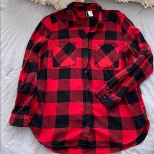 Flannel long sleeved shirt